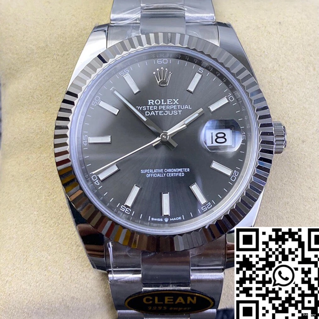 Clean Rolex Grey M126334-0013 Datejust Factory Dial 0227